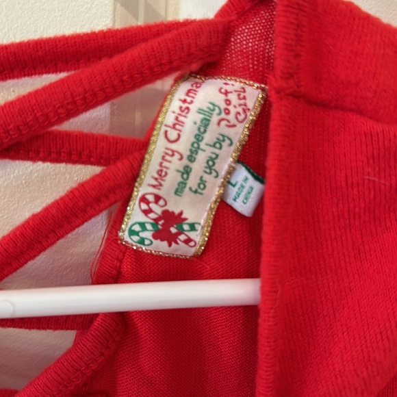 Kids ugly Christmas sweater, red and soft! L 10/12 - Picture 3 of 4